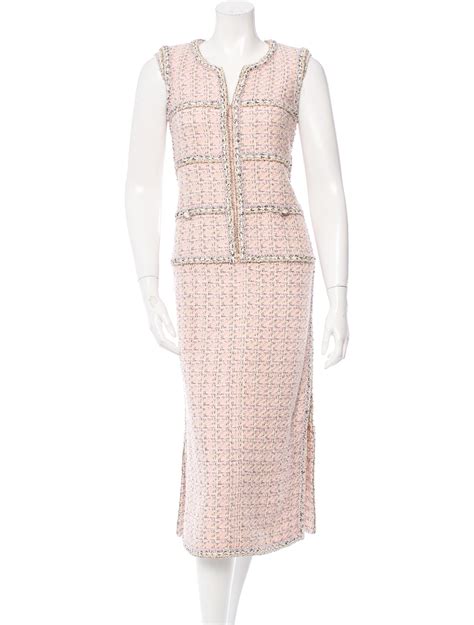 chanel tweed vintage dress